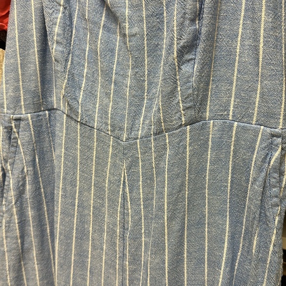 Blue and White Stripe Jumpsuit - Picture 5 of 6